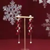 Pendientes de Navidad "Jingle Bells", Lindos Pendientes de Campana Roja, Pinzas para Cartílago de la Oreja, Pendientes y Pinzas para Orejas Atmosféricos