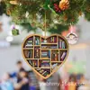 23 Novas Decorações de Natal Amantes de Livros Coração Decorações de Bibliotecário Penduricalhos para Carro Decorações para Casa