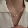 Collar para Mujer 2025 Nuevo de Alto Valor Accesorios para Fiesta Estudiantil Joyería de Nicho de Lujo Ligero Cadena para Clavícula de Novia