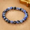 Popular pulsera bohemia de nuevo estilo europeo y americano con piedra iridiscente moteada y cuentas de concha de coco, pulsera de cuentas vintage unisex