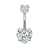 Anillos para Ombligo de Circonita Más Vendidos, Anillos para Ombligo Transfronterizos, Anillos para Ombligo de Amazon, Tachuelas para Ombligo, Joyería para Piercings Corporales