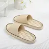 Chinelos de Casa, Chinelos Antiderrapantes, Chinelos Silenciosos de Casa com Solado Grosso para Mulheres, Chinelos Macios de Solado Externo Celebridade da Internet, Chinelos de Bambu Forrados para Homens