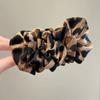 Presilha de Cabelo Banana Estilo Francês Retrô Estampa de Leopardo para Mulheres, Novo Estilo de Início de Outono, Adequada para Cabelo Fino, Presilha de Garra para Parte de Trás da Cabeça, Grampo Atmosférico para Meio Preso