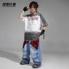 Ropa de moda infantil de hip-hop, pantalones de manga corta de hip-hop, traje de cortina de pedos para niños, ropa de actuación de hip-hop Six-One para niñas