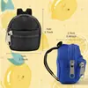 Cremallera en el hombro Billetera pequeña para monedas Colgante Mochila escolar pequeña Llavero Cadena para llaves Mini mochila pequeña Billetera para muñecas