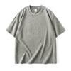 Heavy batik 230g lavado velho t-shirt de manga curta para homens e mulheres com algodão pesado meia manga solta cor sólida manga curta