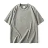 Camiseta Masculina de Manga Curta Transfronteiriça, Roupa Masculina da Moda, Algodão Puro Pesado de Corte Solto Estilo Americano, Roupa Masculina de Marca Moderna de Alta Qualidade, Camiseta com Gola Redonda