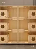 Jaula para Gatos de Madera Maciza Espacio Libre Gabinete para Gatos en Acogida Tienda de Mascotas Gabinete para Gatos Criadero Casa Villa para Gatos