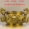 Quemador de Incienso de Latón con Nueve Dragones, Tamaño Grande para Uso Doméstico, Quemador de Incienso para Sala de Estar, Salón Budista de Estilo Chino para Interiores, Salón Ancestral, Cuenco del Tesoro Doble Dragón