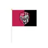 Banderas de soporte de mano para clubes de fútbol para que los aficionados las usen durante los partidos. Se pueden personalizar varias banderas de equipos de club