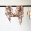 Lenço de Seda Leve e Respirável de Verão, Lenço Longo de Seda com Estampa Paisley 170, Lenço Cinto Multiuso, Protetor de Pescoço