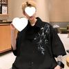 Novo Estilo Chinês Branco Camisa de Manga Curta Verão Masculino Estilo Americano Jaqueta Retrô Estilo Hong Kong Moda Solta Casual Top para Casal