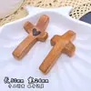 Xu Marceneiro Madeira Maciça Amor Nogueira Preta Cruz Cruz Cruz Fronteiriça Quente Cruz de Madeira Igreja Páscoa Chaveiro