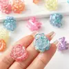 Pinza de pelo de camelia transparente de colores para niños, accesorio para el pelo de flor de cinco pétalos para flequillo, pinza lateral para trenzar y peinar