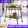 Carrito nórdico de hierro mesa auxiliar móvil simple mueble auxiliar para sofá pequeño apartamento hogar sala de estar mesa auxiliar mesa de esquina