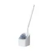 Set de cepillo para inodoro de pared japonés Cepillo de baño Sin ángulo muerto Mango largo Cerdas suaves Cepillo de limpieza Artículos de tocador diarios para el hogar