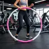 Hula Hoop Ponderado de Espuma com Massagem Bicolor Desmontável de 8 Seções Equipamento de Fitness para Tonificação Abdominal Quadril
