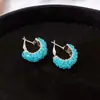 Pendientes de Cristal con Cuentas Frescos de Verano, Pendientes de Lujo Ligero y de Gama Alta, Diseño de Moda y Personalizado, Pendientes de Nicho al por Mayor