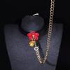 Collar de Flor de Cuero Genuino Correa con Cascabel Collar para Cuello Juguete de Bondage Productos Sexy para Adultos K8K9