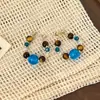 Nuevos Pendientes de Perlas de Contraste de Color Ojo de Tigre Estilo Chino de Meilai para Mujer, Accesorios para Orejas Vintage de Lujo Ligero de Nicho de Gama Alta