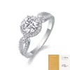 Anillo de Plata S925 de Lujo de Alta Gama de Moda, Ovalado No Descolorante de Moissanita, Anillo de Joyería de Venta Caliente Transfronteriza al por Mayor