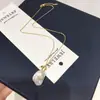 Colgante de Perla Barroca DIY Oro de 18 Quilates Oro Blanco Montura Vacía Perforada a la Mitad Rama de Flor Colgante Collar Pendiente Material Accesorios