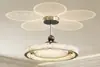 Nuevo candelabro de proyección de ambiente de dormitorio retro vintage estilo francés, lámpara de habitación de cristal minimalista moderna para dormitorio principal que protege los ojos