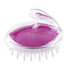 Escova de xampu de cristal transparente, escova de massagem para cabeça, escova de massagem para xampu, escova de banho de silicone, pente de xampu, fornecimento direto da fábrica