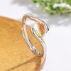 Anillo Abierto de Piedra Lunar para Mujer Diseño Nicho de Lujo Ligero Dedo Índice Alto Sentido Moda Personalidad Colorido Regalo de Cumpleaños