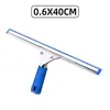 Selección Premium: Limpiacristales de Acero Inoxidable con Mango Telescópico, Marco en T de 35 cm con Rasqueta de Silicona para Vidrio