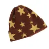 Gorros de inverno combinando para pais e filhos, com design grosso, quente e tricotado com padrão de estrela de cinco pontas, disponíveis nos estilos de pelúcia e tricotado para adultos e crianças.