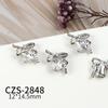 Nuevo lazo de diamantes para decoración de uñas, joyería ligera de lujo con diamantes octogonales, accesorios metálicos para uñas, venta al por mayor, ZS2848
