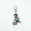 Chaveiro de Acrílico com Estrelas do Futebol dos EUA, Canadá e México na Copa do Mundo, Apresentando Personagens de Desenho Animado de Cristiano Ronaldo, Messi e Neymar