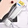 Acero Inoxidable 410 Tambor con Forma Mango de Luz Vajilla Occidental Cuchillo, Tenedor y Cuchara Juego de Cinco Piezas Hotel Restaurante Chapado en Color Láser Juego Caja de Regalo