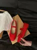 Brisa Vespertina Zapatos Planos Negros Estilo Francés Zapatos de Hada 2025 Nuevos Primavera y Otoño Mary Jane Zapatos de Ballet Rojos