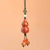 Colgante de calabaza lacada estilo chino tradicional con borlas, llavero, artículo decorativo, cuentas de oración, accesorio para cadena de teléfono