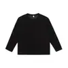 Ropa Mu Xi # Camiseta de retazos segmentada de peso pesado de 260 g para hombre, de manga larga, corte holgado, camiseta básica de otoño, sudadera blanca