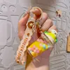 Chaveiro de Garrafa de Derivação de Animal de Desenho Animado Pingente para Mochila Escolar Feminina Pequena Joia com Óleo e Areia Movediça Chaveiro Pingente Criativo