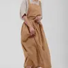Delantal Estilo Ins Japonés 5108cm, Vestido Delantal de Algodón y Lino Estilo Coreano, Delantal para Jardinería y Trabajos Artísticos