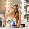 Bolsa de higiene pessoal transparente em PVC, bolsa de armazenamento de cosméticos, bolsa de armazenamento de viagem, bolsa transparente à prova d'água, personalizável