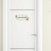 Banheiro Banheiro lavanderia casa Inglês logotipo porta adesivo transfronteiriço removível adesivo de parede decorativo PH2670