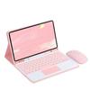 Funda protectora con succión magnética para Samsung TabA7 con ranura para bolígrafo, mouse desmontable, teclado, estuche de cuero de una pieza