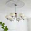 Luminárias Estilo Medieval, Luminárias de Quarto, Pérolas de Vidro, Lustres de Vidro Retro Americano de Luxo Leve, Novas Luminárias de Teto Francesas