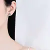 Pendientes Transfronterizos de Plata de Ley 925 para Mujer Trébol de Cuatro Hojas de la Suerte Pendientes de Moissanita Pendientes Chapados en Oro Pt950 Fábrica Mayorista