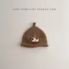 Chapéu de Bebê Coreano Ins Outono e Inverno Quente Tricotado Chapéu de Chupeta para Bebê Menino e Menina Meses Pequenos Chapéu de Lã à Prova de Vento