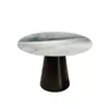 Mesa y Sillas de Negociación Comerciales de Alto Nivel Estilo Europeo con Cubierta de Piedra Microcristalina para Comedor en Casa, Estilo Trendy Ins