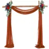 Decorações de Casamento Populares de Gaze Transfronteiriça para Arcos de Gramado ao Ar Livre, Cortinas de Arranjo de Casamento, Cortinas de Chiffon com Pérolas