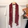 Bufanda Larga Kage 100% Gasa de Seda para Mujer, Accesorio de Cinta, Diadema, Bufanda, Versátil y Elegante, 30*160cm