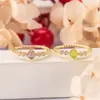 Design em Ouro 14K Granate Natural Vidro de Gelo Alto Anel Joker de Luxo Leve Simples e Requintado