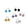 Pendientes de Flor de Zircón de Color Pequeños y Exquisitos para Mujer Pendientes Frescos Versátiles Modernos Elegantes para Viajeras Pendientes